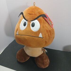 Super Mario Bros 15" Goomba Plush 2024 Large NWT